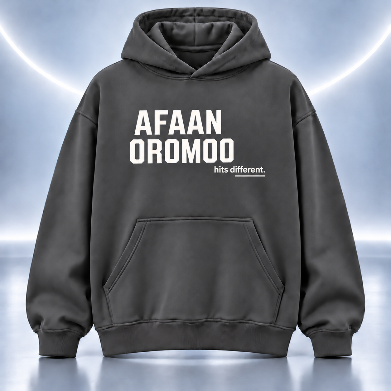 AFAAN OROMOO Hits Different Premium Hoodie in graphite