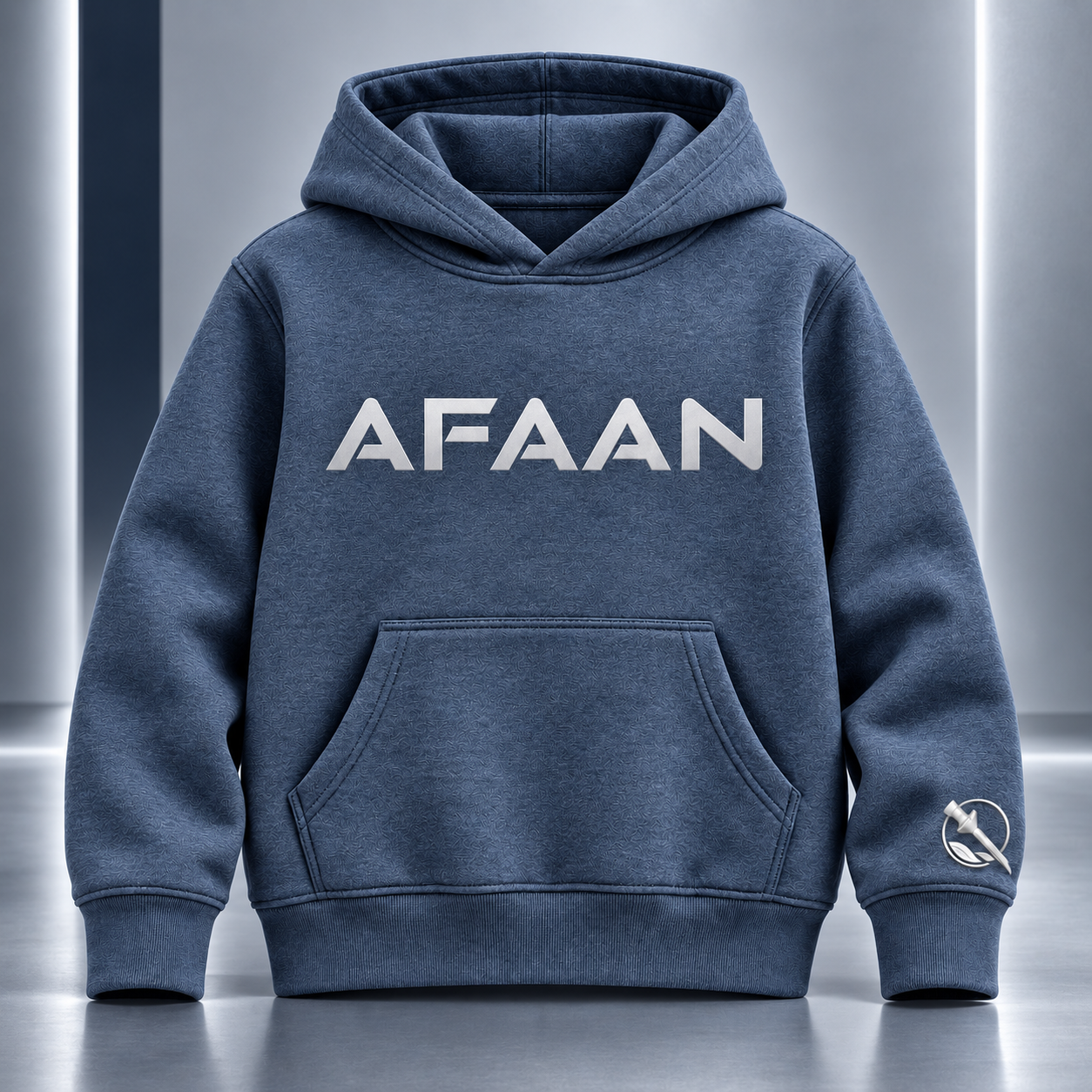 AFAAN Boys' Premium Hoodie in steel blue
